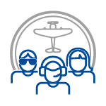 icon with 3 people representing Flying Club Insurance