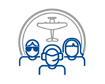 icon with 3 people representing Flying Club Insurance