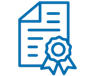 icon with paper and ribbon representing term life insurance